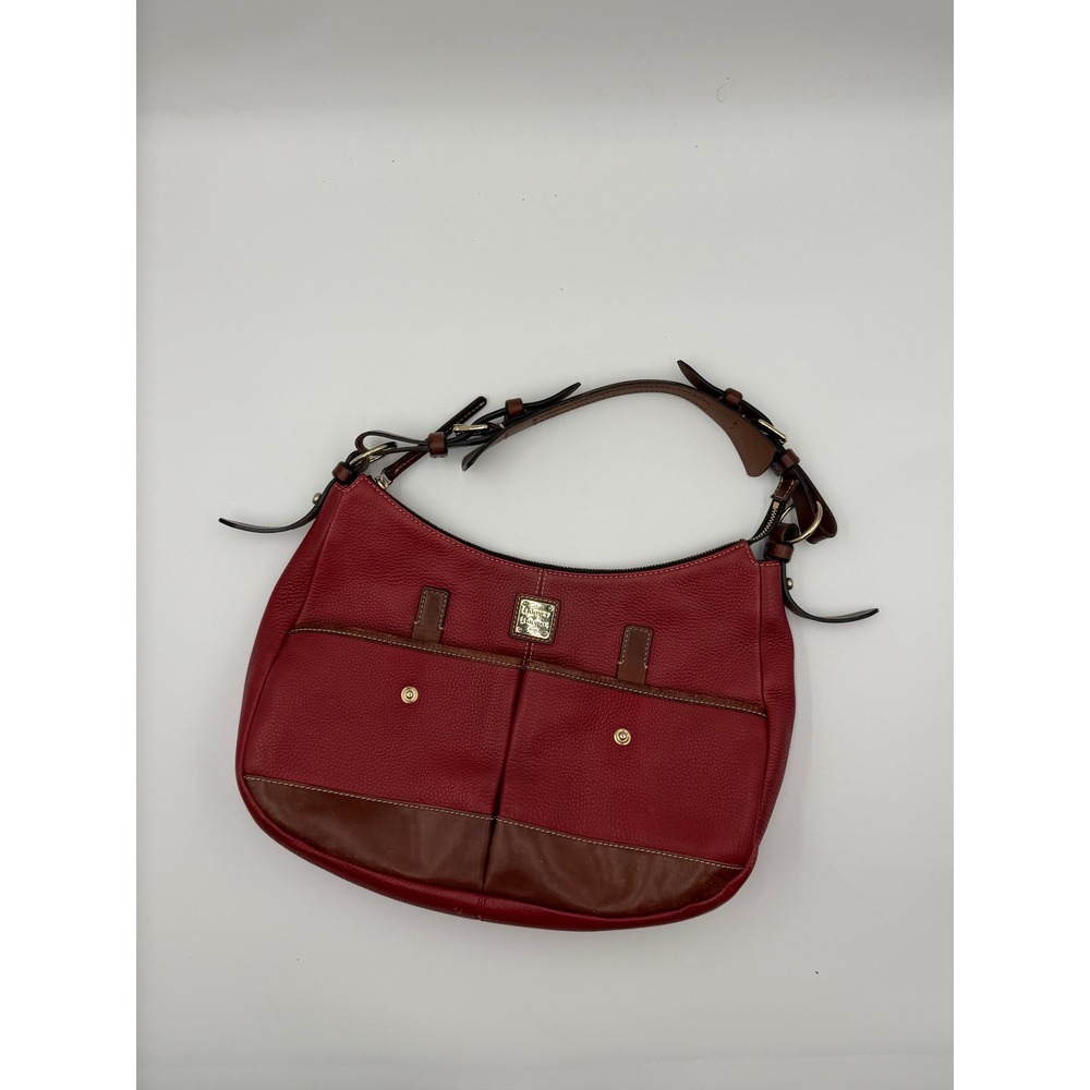 Vintage‎ Y2K Dooney & Bourke pebble grain leather hobo shoulder bag Red